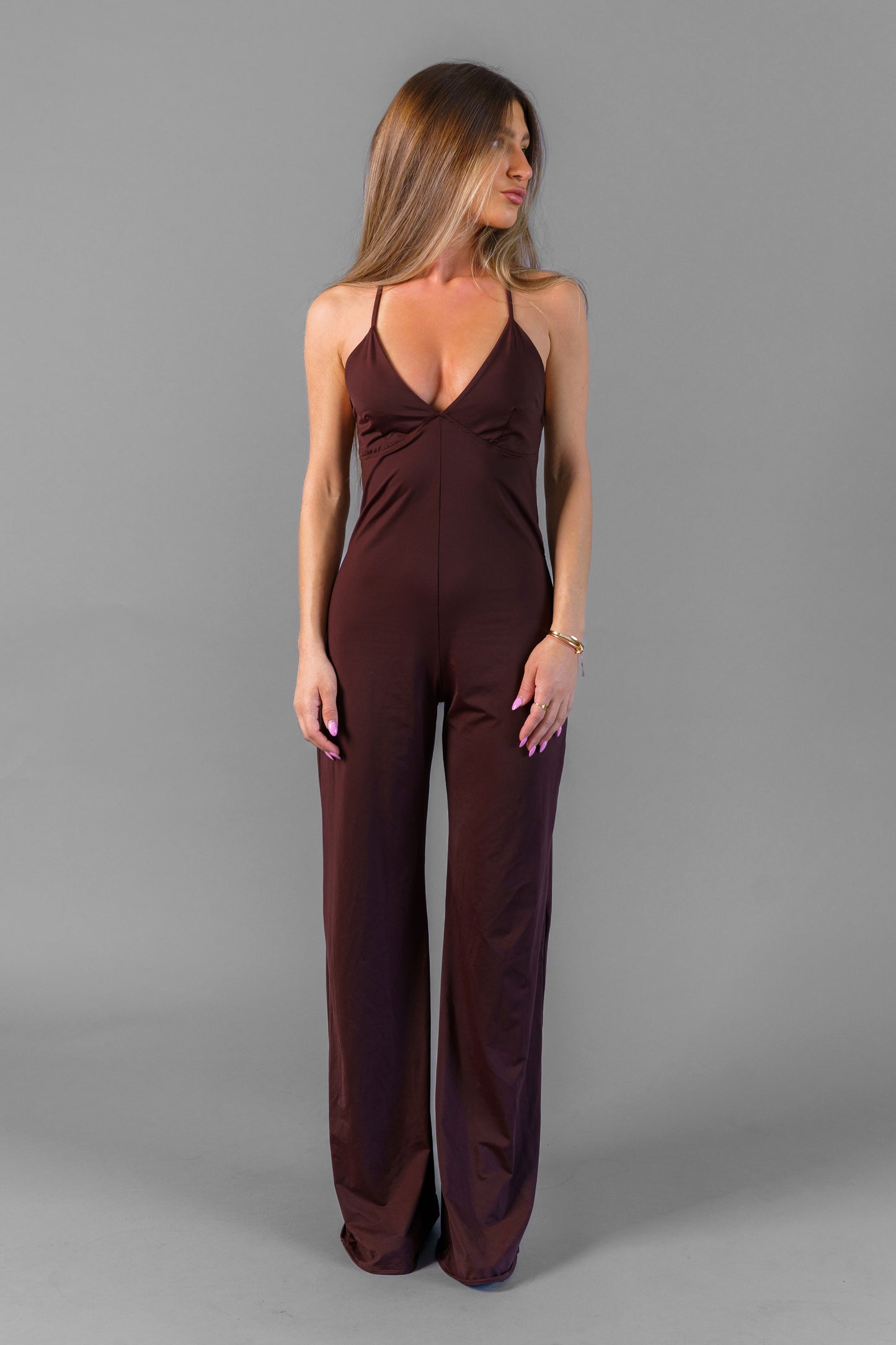 London jumpsuit Brown